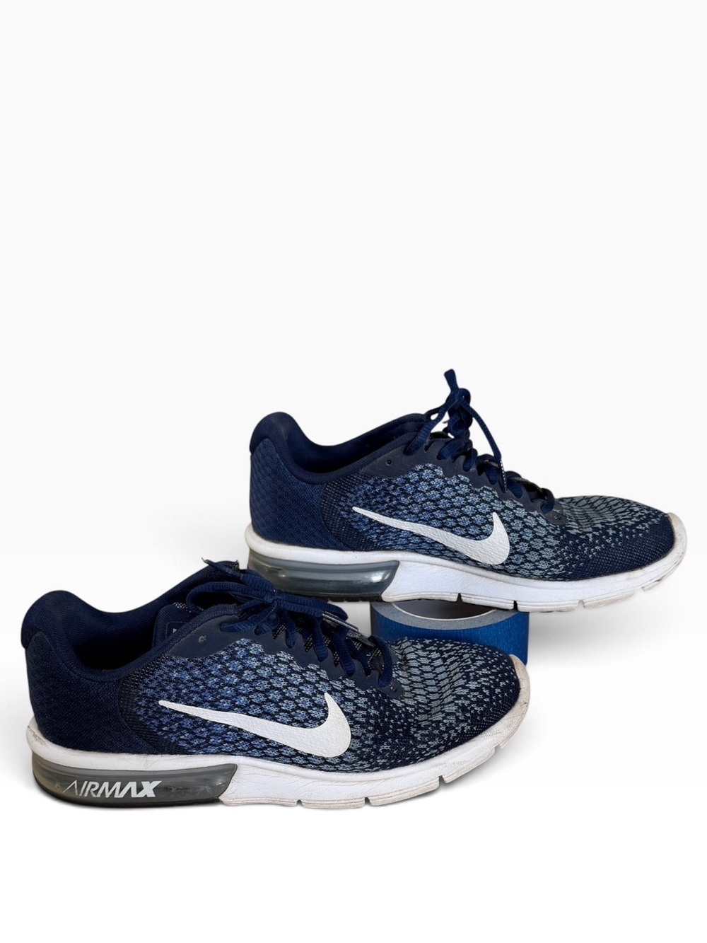 Nike Air Max Sequent 2 Navy Blue & White Sneakers Women’s Size 9